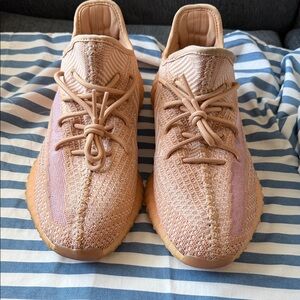 Yeezy Boost 350 V2 Pink Tan Knit Sneakers